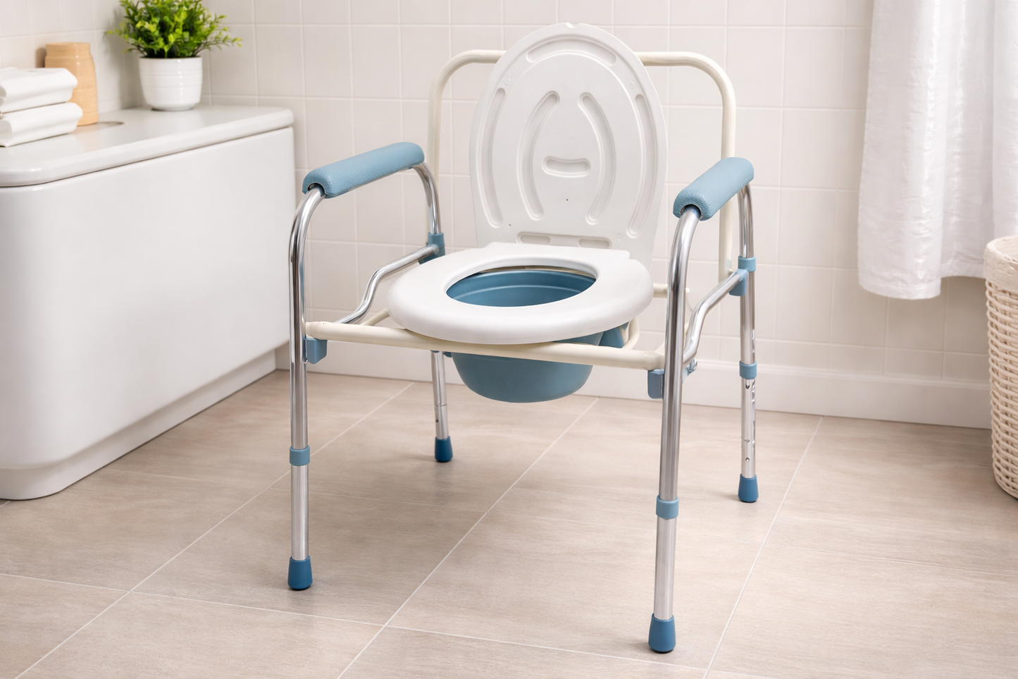 Silla Cómodo 3 en 1 para Baño y WC de Aluminio Ajustable — imagen 5