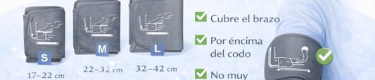 Cómo elegir la talla del brazalete del baumanómetro y colocarlo correctamente