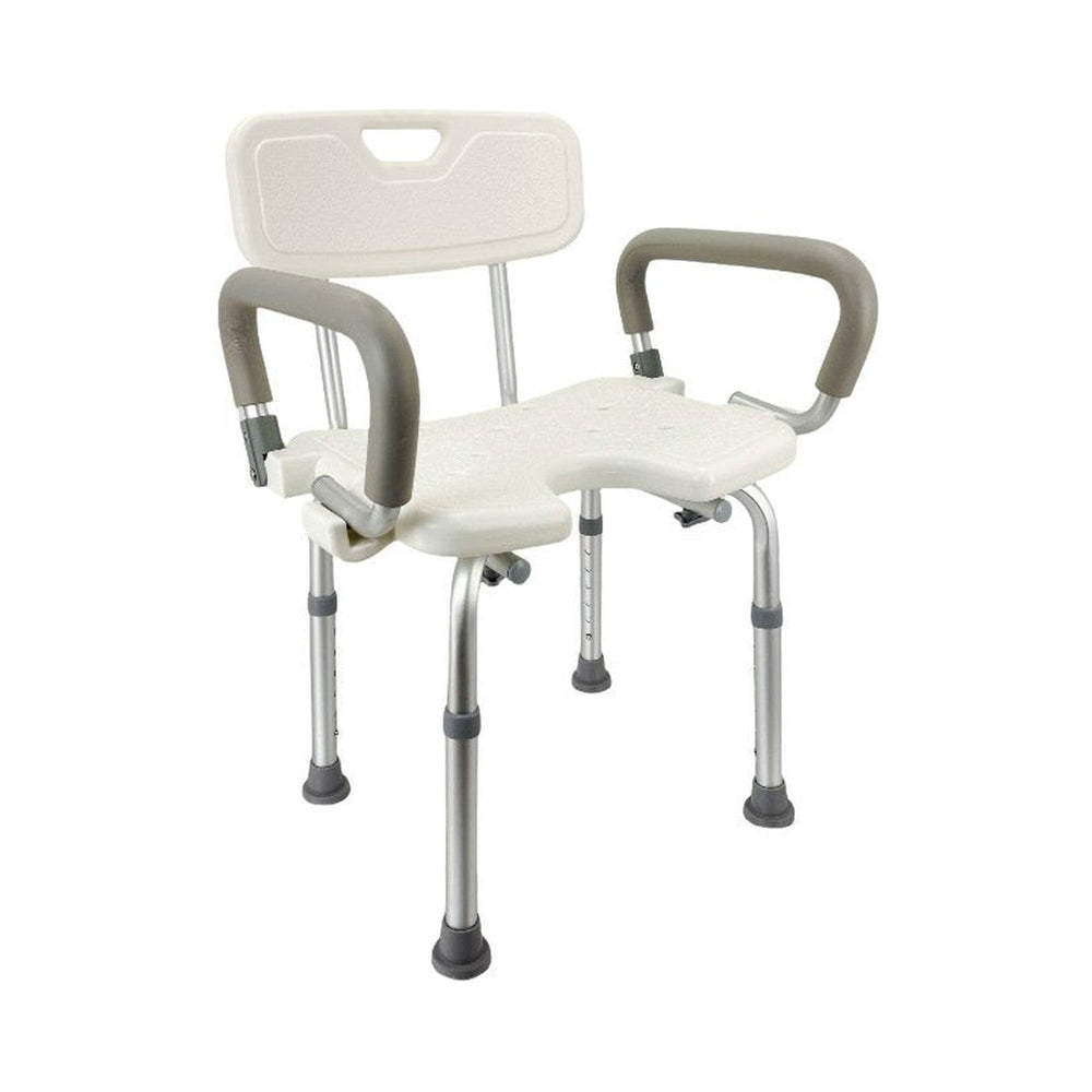 Silla de ducha de aluminio con descansabrazos FARMADAR