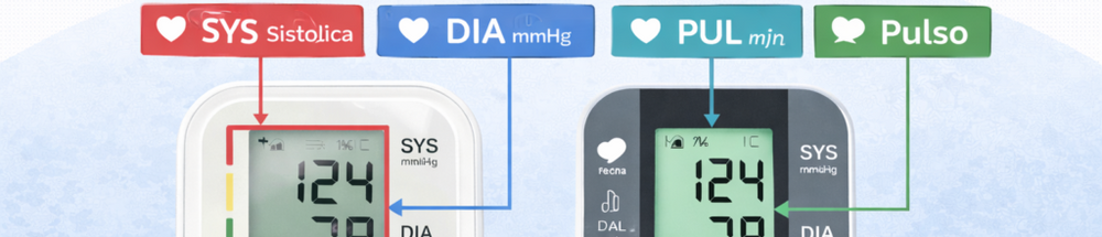 Qué significan SYS/DIA/PUL en un baumanómetro (explicado simple)