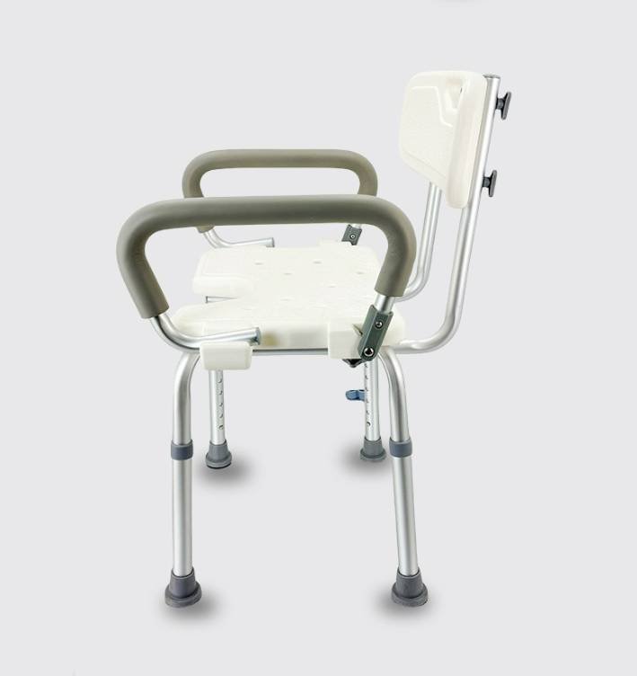 Silla de Ducha de Aluminio Ajustable con Descansabrazos — imagen 7