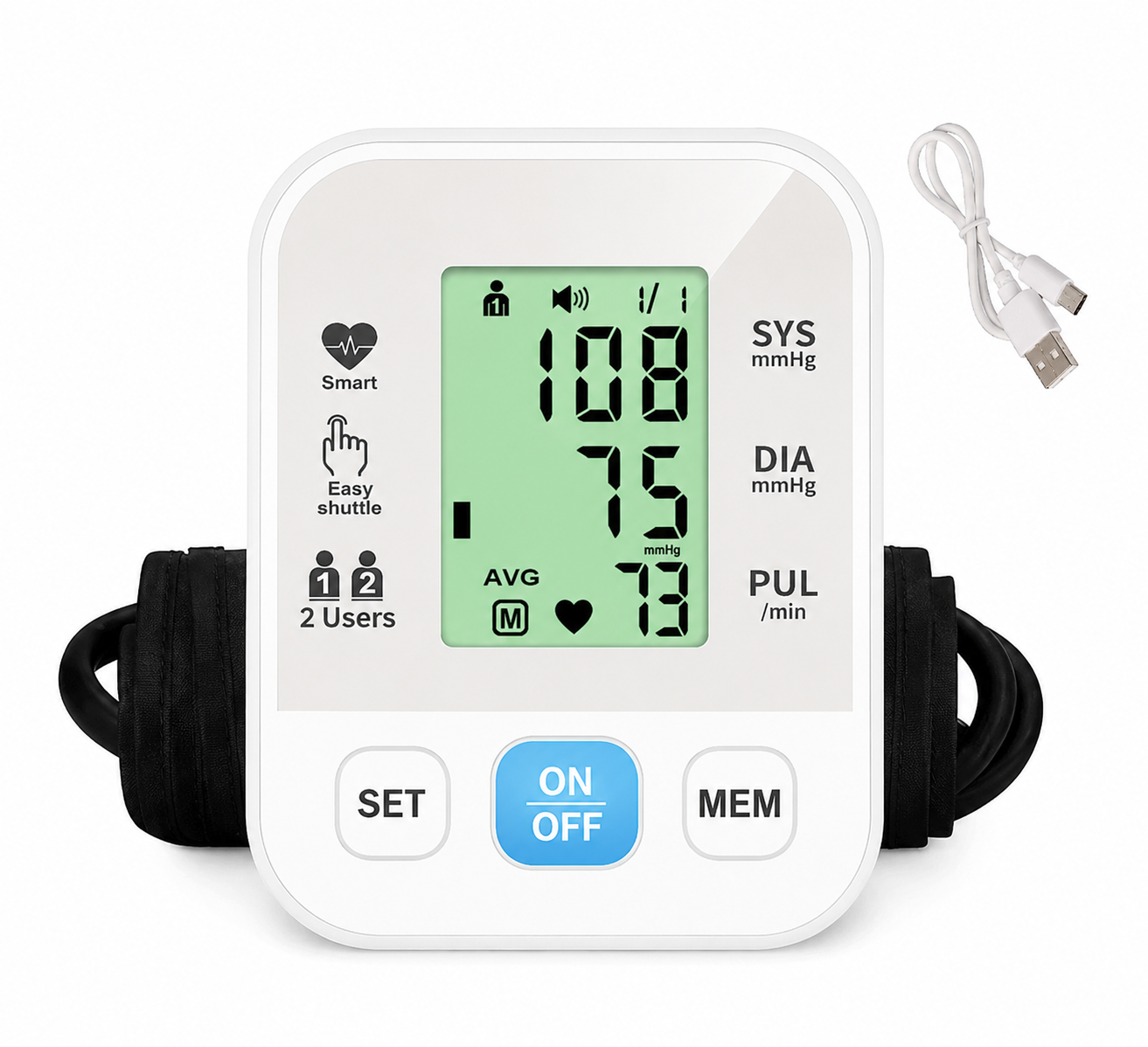 Baumanómetro Digital de Brazo BP-S04F Azul