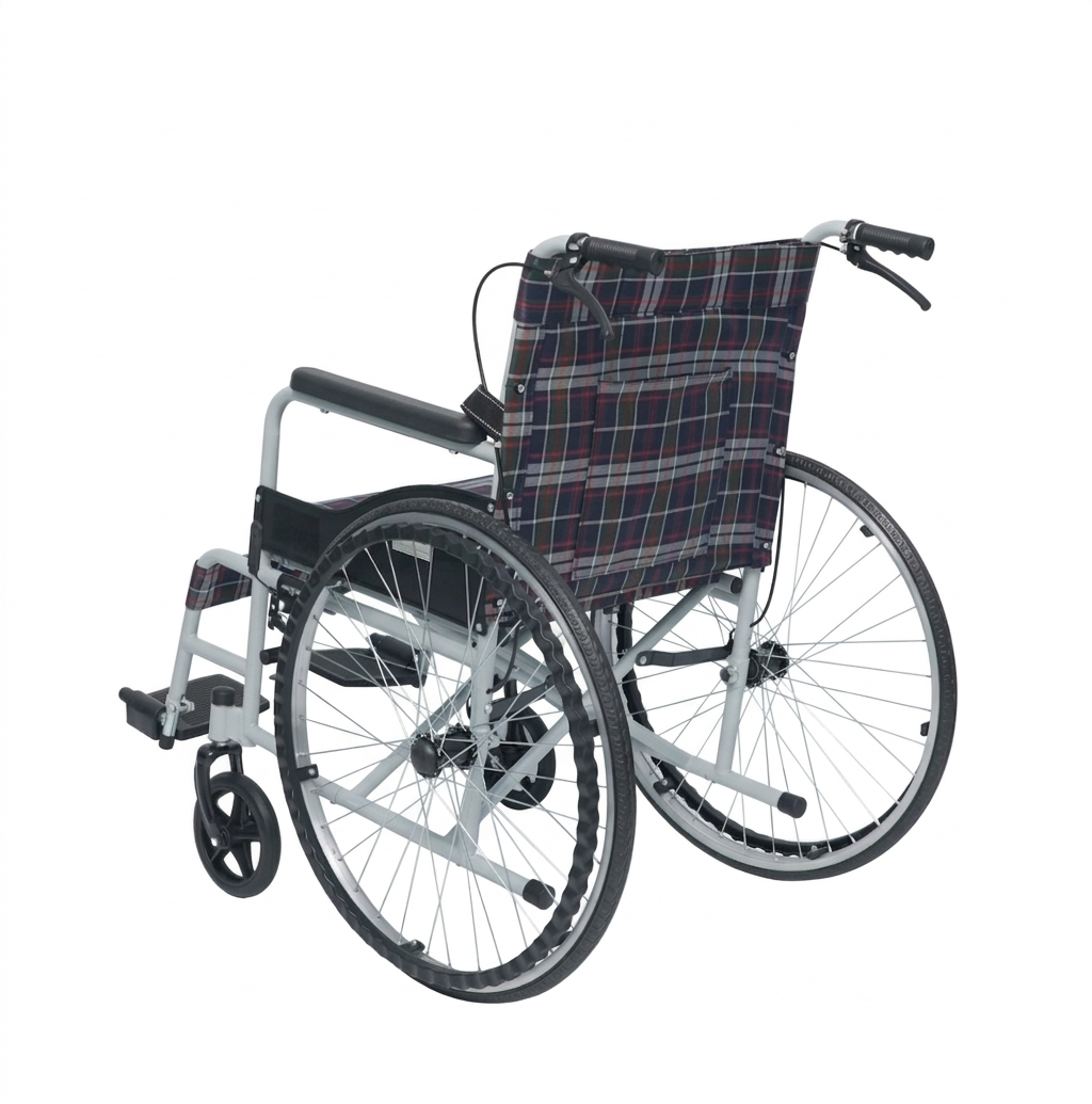 Silla de Ruedas Plegable de Acero Compacta — imagen 2