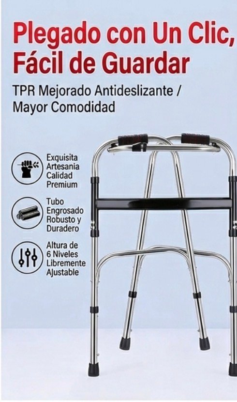 Andadera Ortopédica Plegable de Altura Ajustable para Adulto — imagen 2