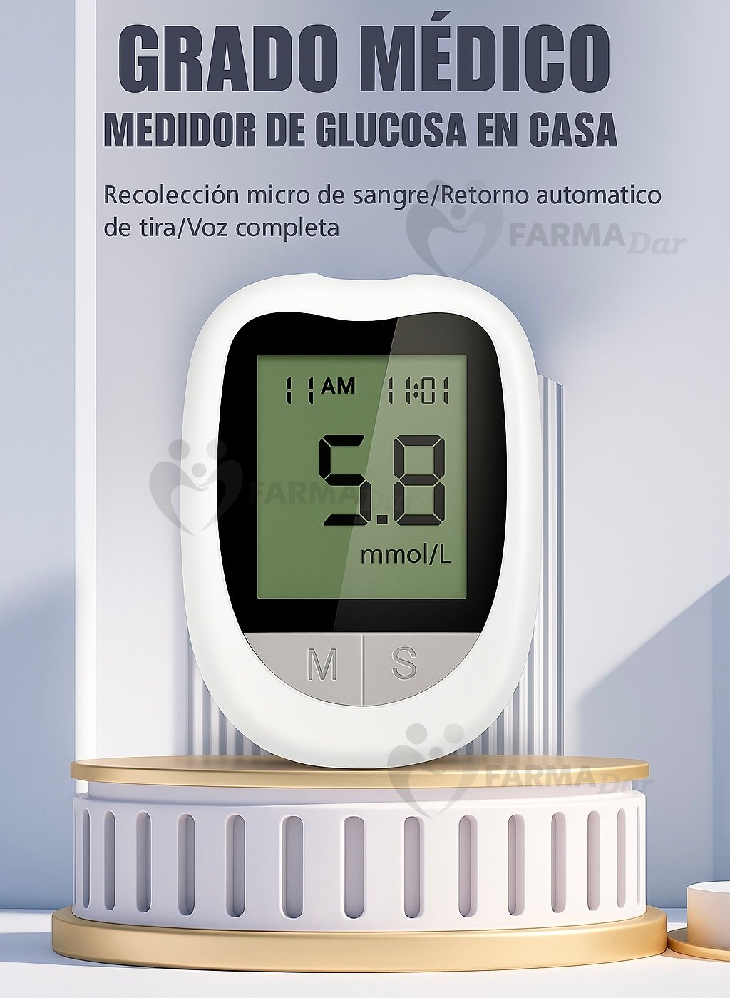 Glucómetro Digital KH-100 con 50 Tiras y 50 Lancetas — imagen 2