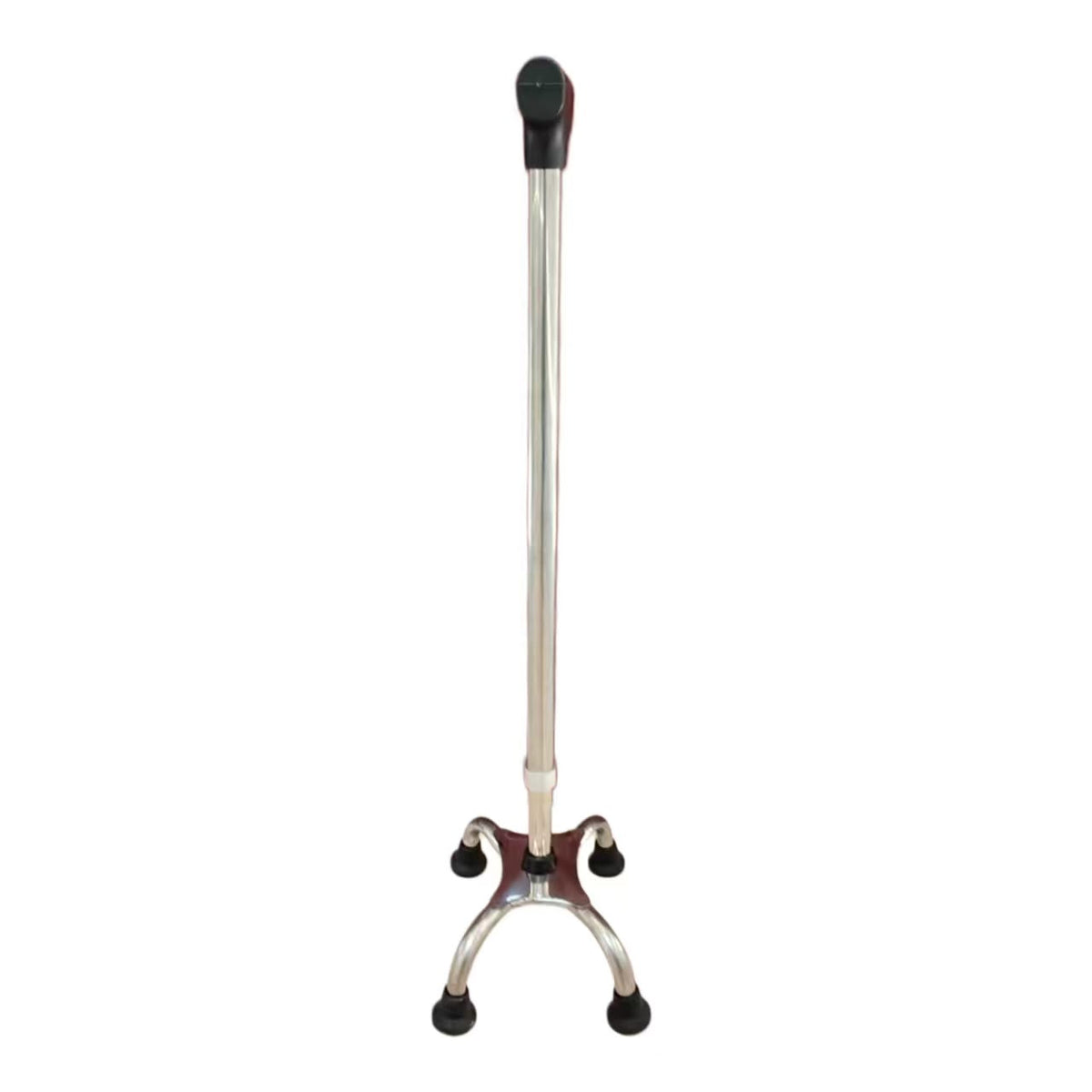 Bastón de 4 patas de acero con empuñadura ergonómica