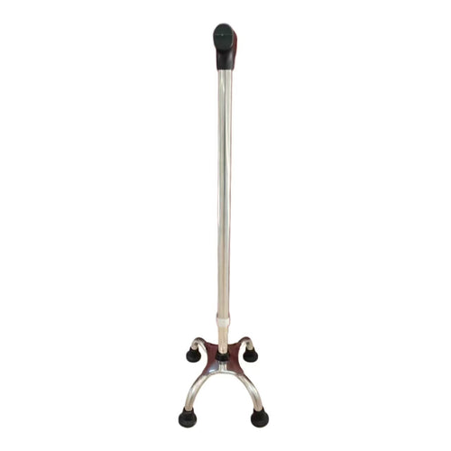 Bastón de 4 patas de acero con empuñadura ergonómica
