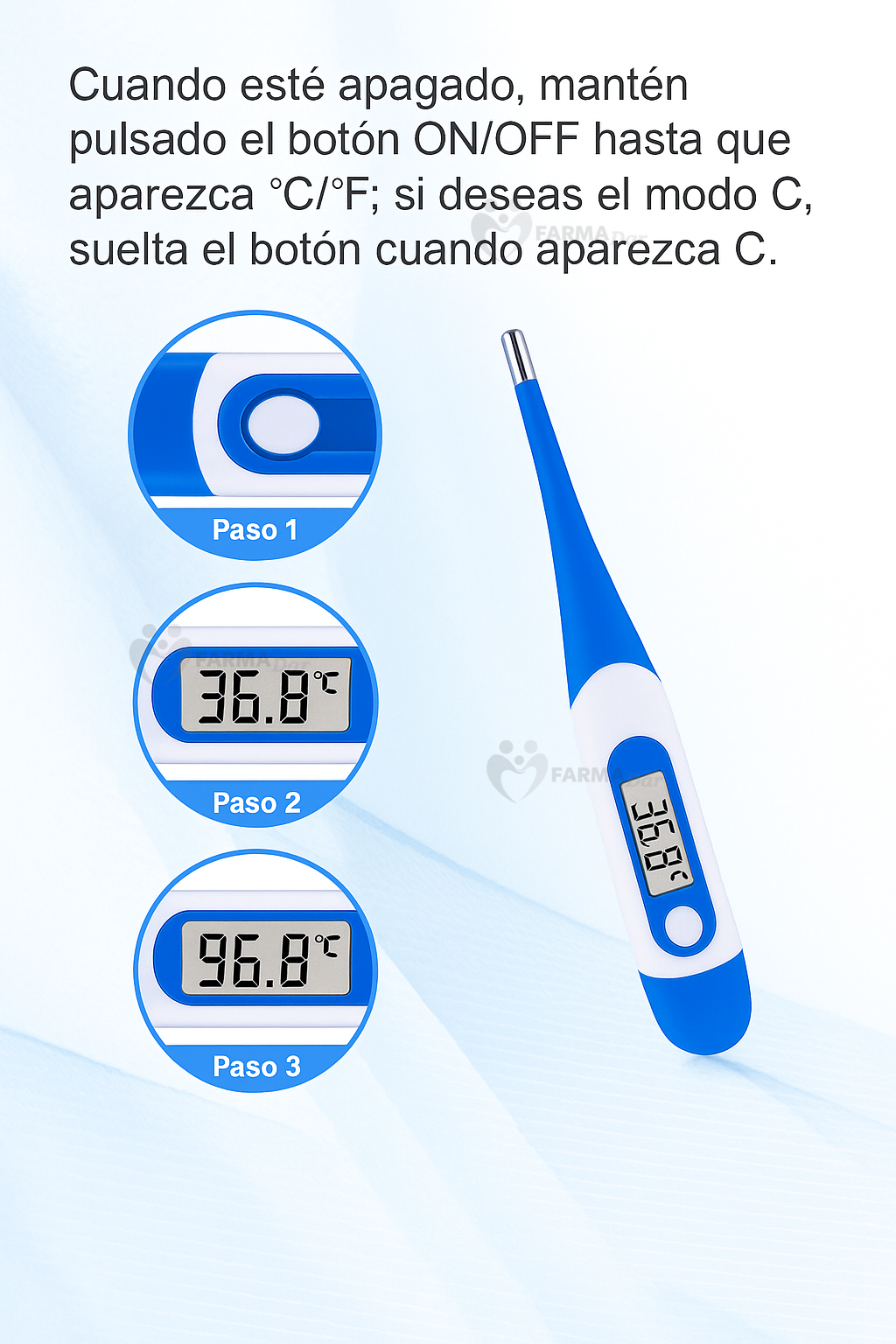 Termómetro Digital Tipo Pluma — Paquete de 10 Piezas — imagen 2