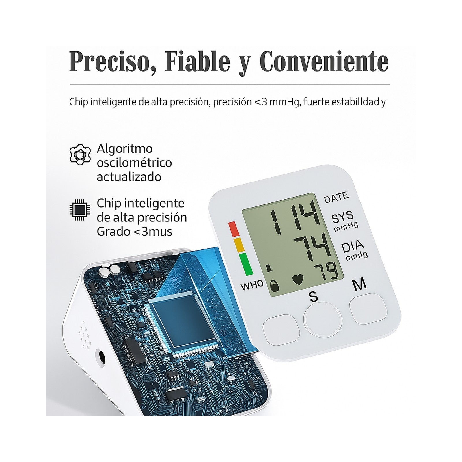 Baumanómetro Digital de Brazo BP-S04 Blanco — vista 5