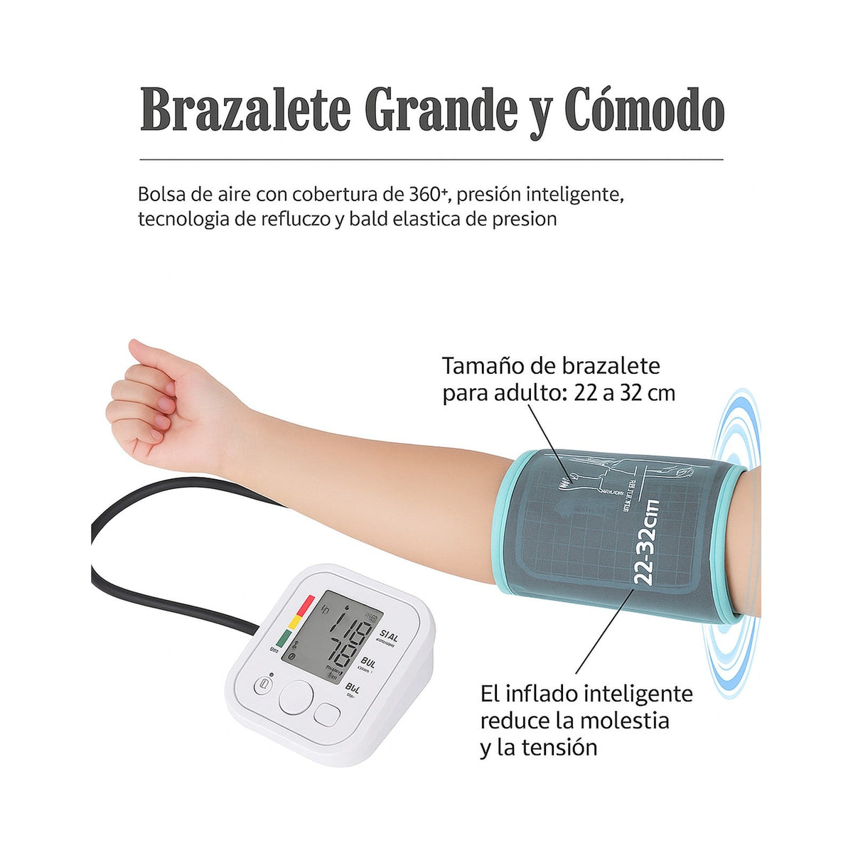 Baumanómetro Digital de Brazo BP-S04 Blanco — vista 6