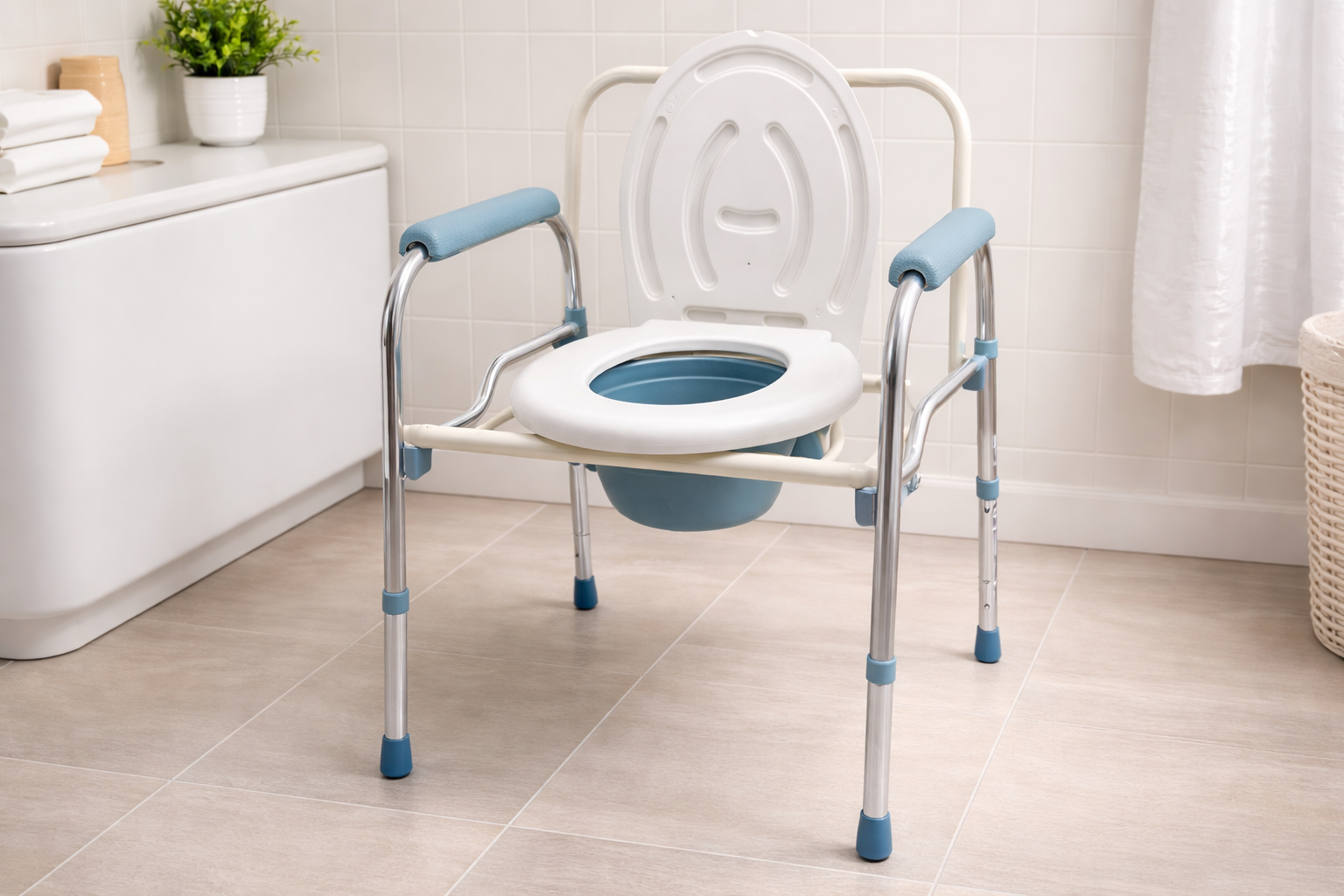 Silla Cómodo 3 en 1 para Baño y WC de Aluminio Ajustable — imagen 5