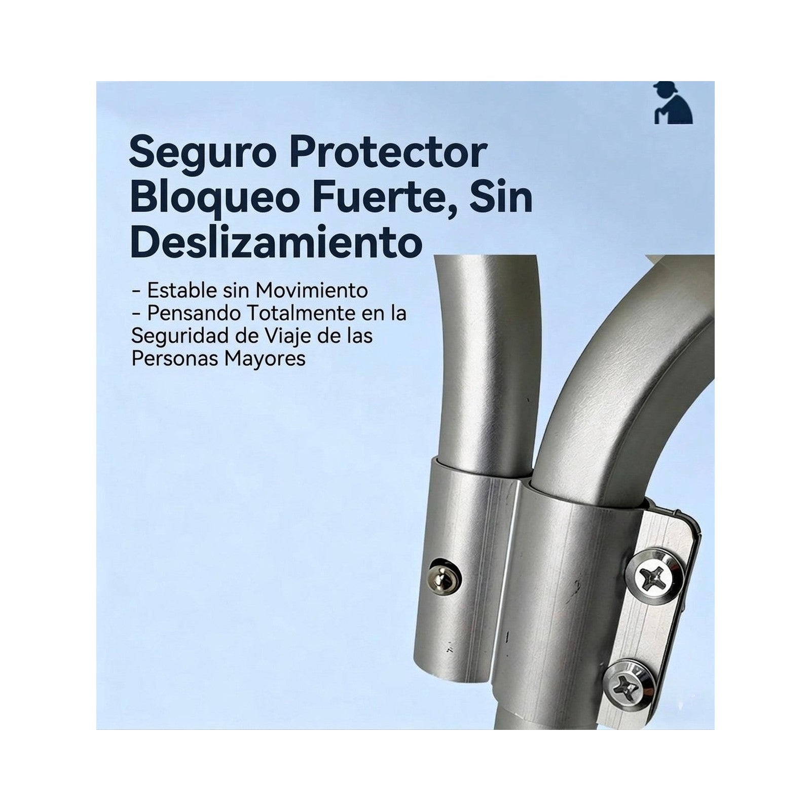 Silla de Ducha de Aluminio Ajustable con Descansabrazos — vista 3