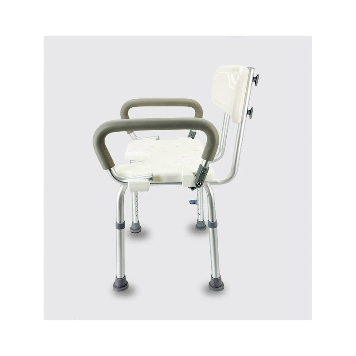 Silla de Ducha de Aluminio Ajustable con Descansabrazos — vista 7