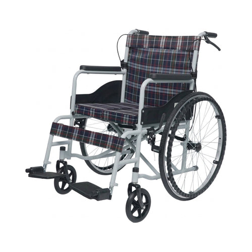 Silla de Ruedas Plegable de Acero Compacta