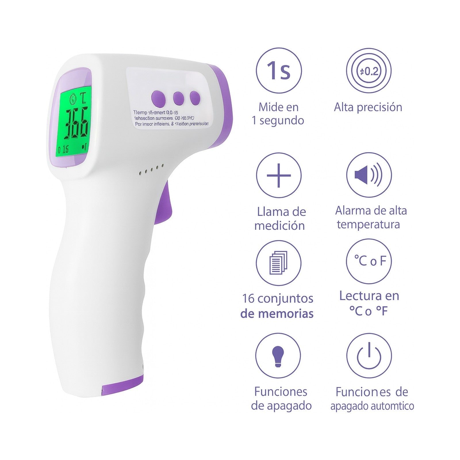 Termómetro Digital Infrarrojo sin Contacto AD-802 — vista 2