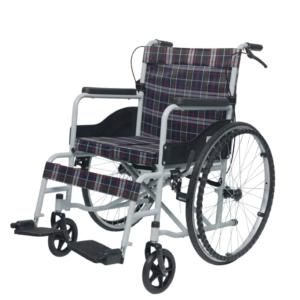 Silla de ruedas plegable de acero compacta para todo terreno