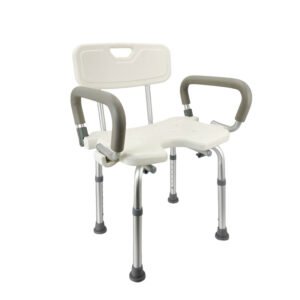 Silla De Ducha Ajustable Farmadar De Aluminio Con Descansabrazos